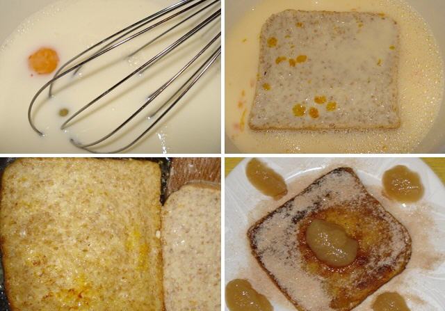 Hier entsteht das Essen: Armer Ritter mit Kefir, Eiern etc. - ein schlichtes Rezept mit Eiwei&szlig;