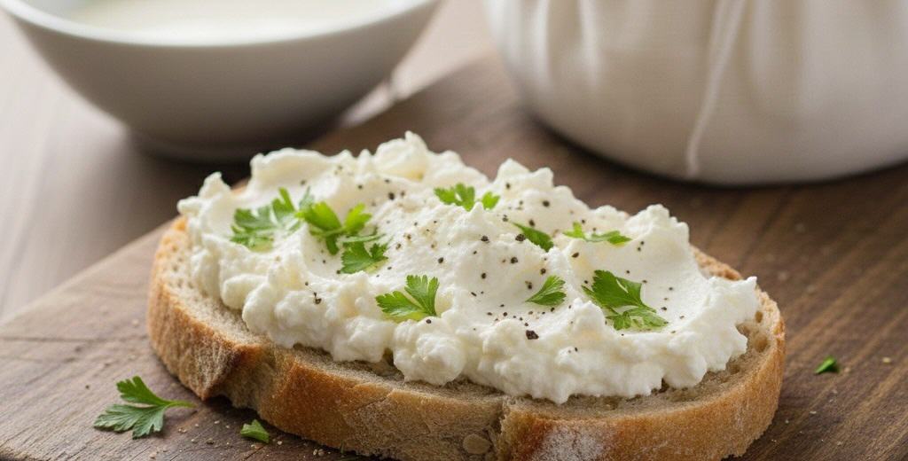 Brotaufstrich aus Kefir wie Frischk&auml;se � das Rezept ist leicht.