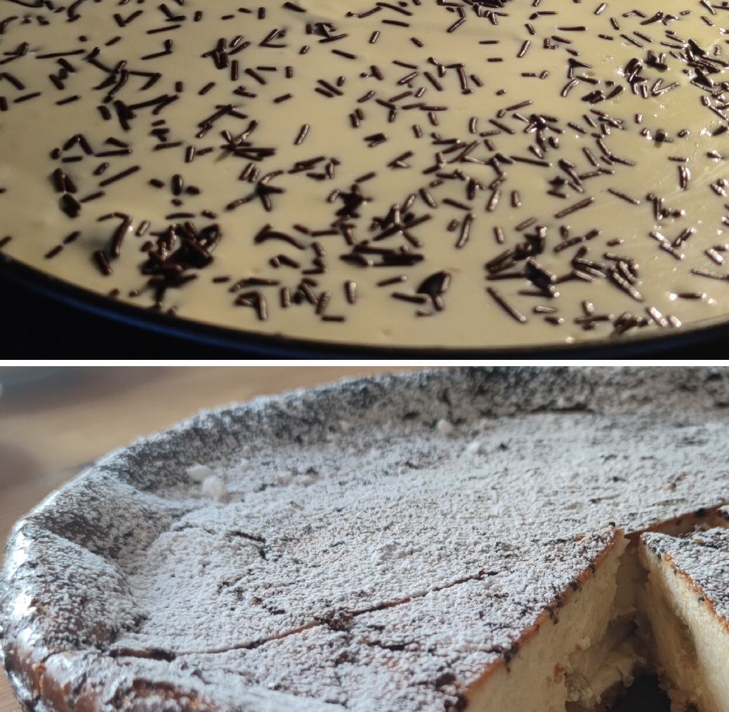 Bild oben: R&uuml;hrkuchen backen mit Kefir | Bild unten: Ein Quark-Kefir Kuchen mit Rhabarber