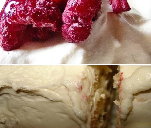 Fotocollage: Torten mit Kefir-Creme, Himbeeren �
